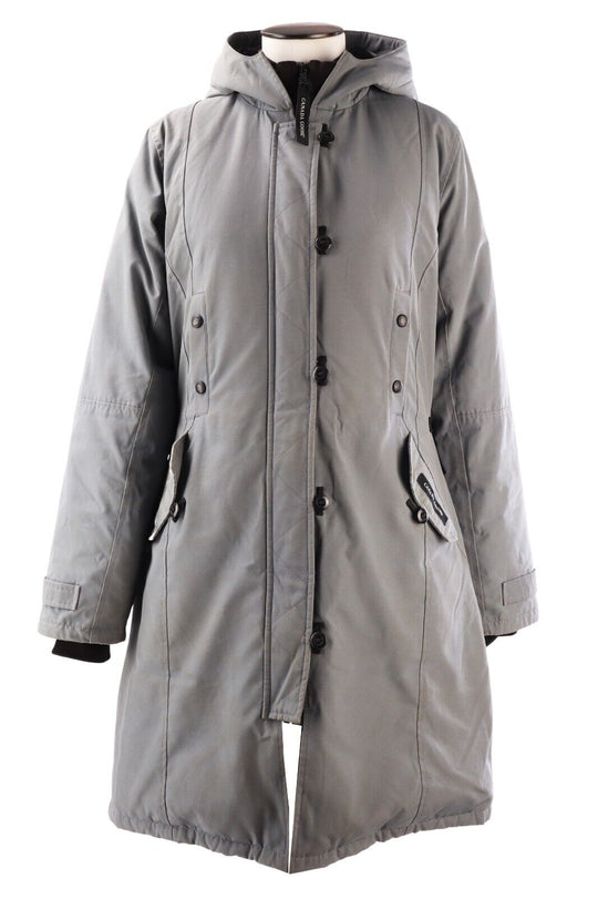 CANADA GOOSE Jacket Gray Women's Down Hooded Parka Long Coat Size L