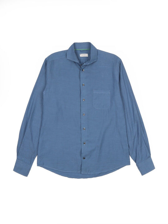 ETON Dress Shirt Blue Cotton Men's Slim Fit Size 42 / L