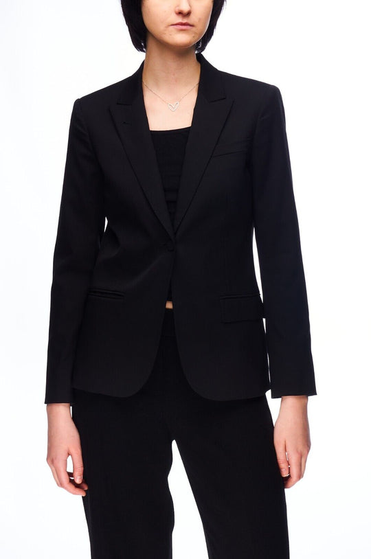 GUCCI Jacket Black Wool Silk Women's Blazer Size 40