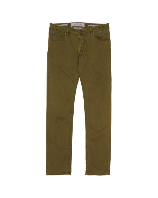 JACOB COHEN Denim Green Washed Faded Cotton Mens Jeans Size ~ 32