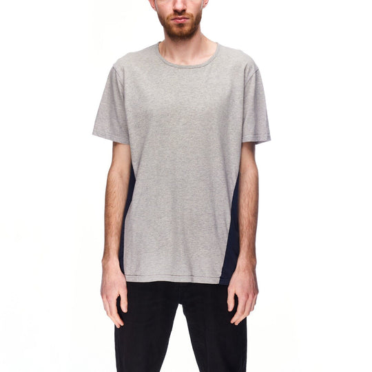FOLK Crew Neck T-Shirt Grey Cotton Men's Short Sleeve Tee Top Size 3