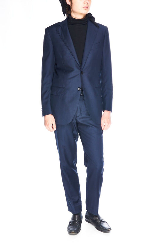 SUITSUPPLY Lazio Single Breasted Suit Navy Wool Men's Blazer Trousers Size 48 IT