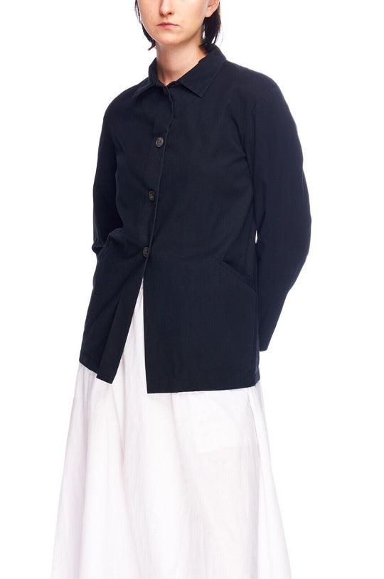 JIL SANDER Jacket Navy Cotton Women's Size 34