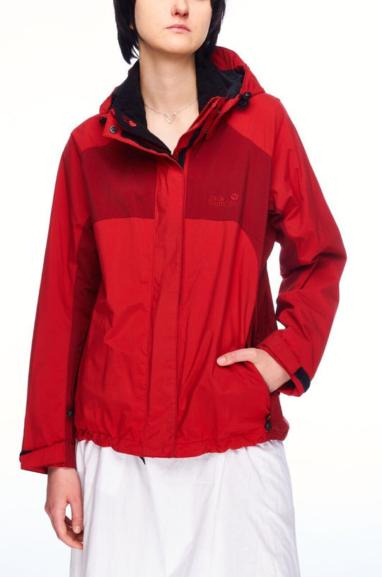 JACK WOLFSKIN Texapore Hooded Jacket Red Women's Outdoor Size M