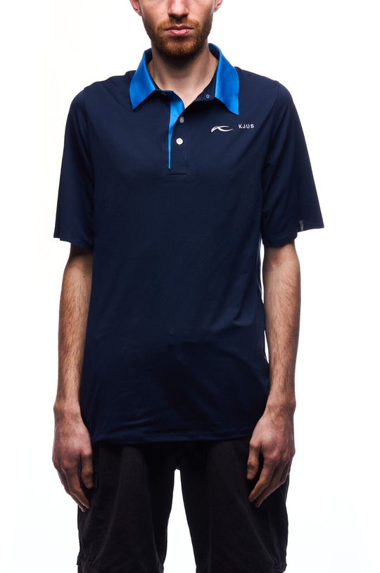 KJUS Superload Polo Shirt Navy Blue Men's T-Shirt UPF 50+ Size 46 / XS