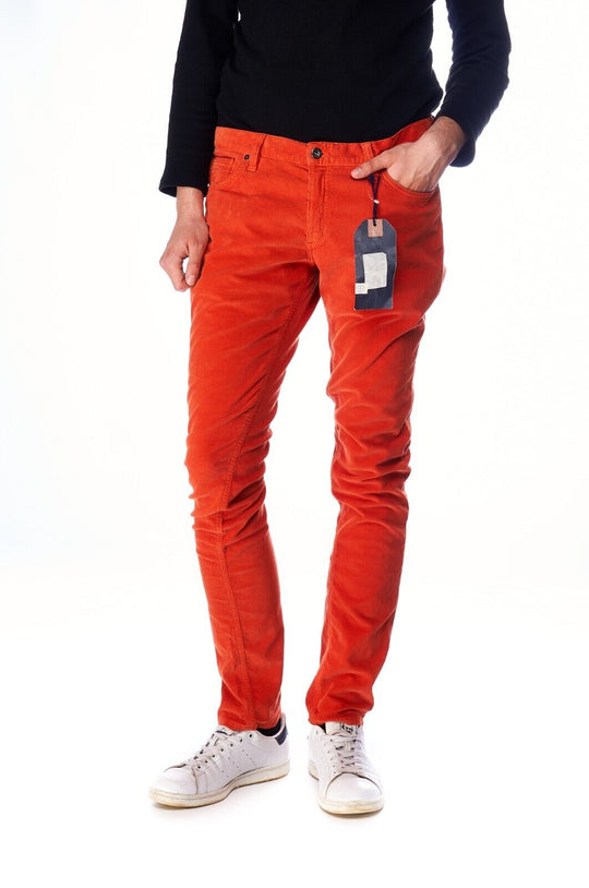 GANT Chino Pants Orange Corduroy Cotton Mens Trousers Size 34