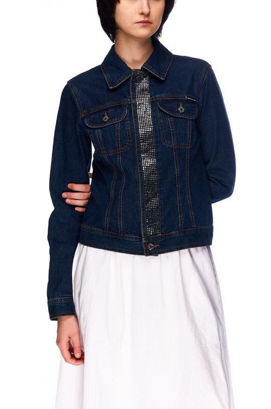 Vintage DG DOLCE GABBANA Jeans Jacket Blue Womens Denim Size S