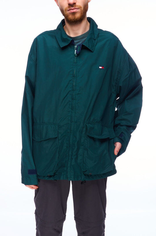 TOMMY HILFIGER Jacket Green Nylon Men's Size L