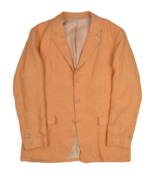 HUGO BOSS Jacket Orange Linen Mens Blazer Size 54 EU / 44 US