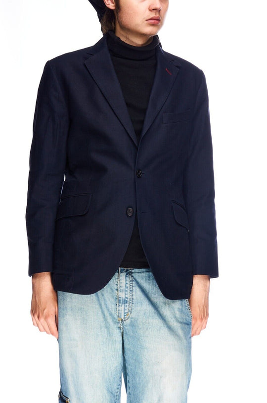 HACKETT London Blazer Navy Cotton Men's Unlined Jacket Size 48 / 38 R