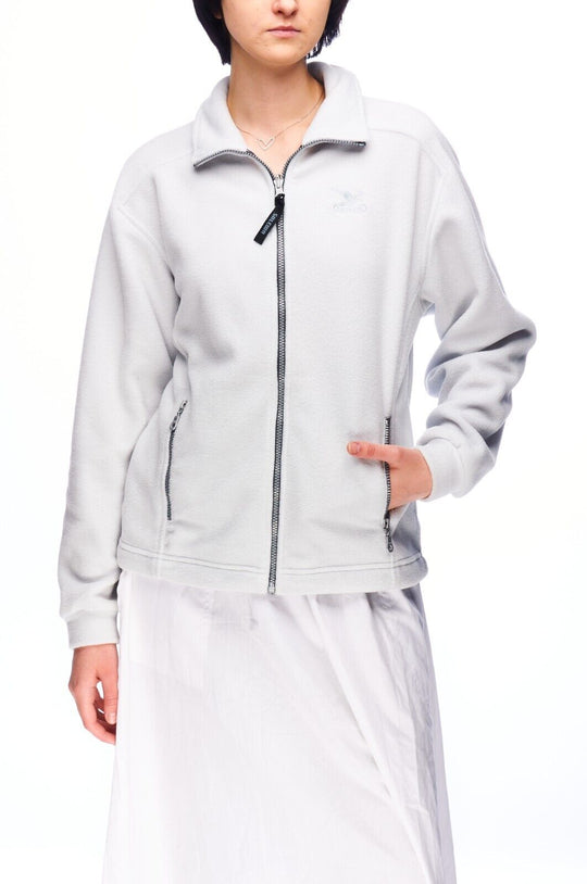 SALEWA Full Zip Sweater Gray Fleece Women's Knit Jumper Size 42
