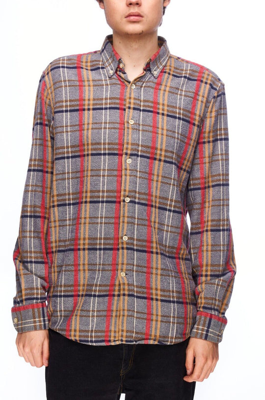 OUR LEGACY Flannel Shirt Multicolored Check Cotton Men's Button Down Size M / 48