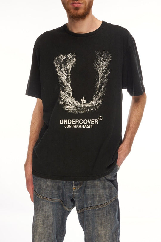 UNDERCOVER Jun Takahashi T-Shirt Black Cotton Men's Tee Top Size 4 / L