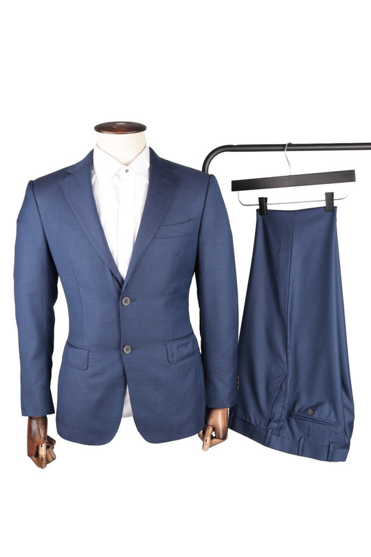 SUITSUPPLY Napoli Int Suit Blue Wool Men's Blazer Trousers Size 46 IT