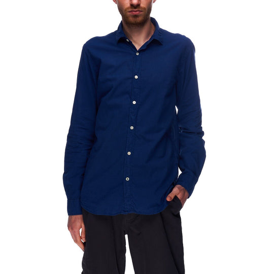 HARTFORD Shirt Navy Blue Cotton Mens Button Down Size S
