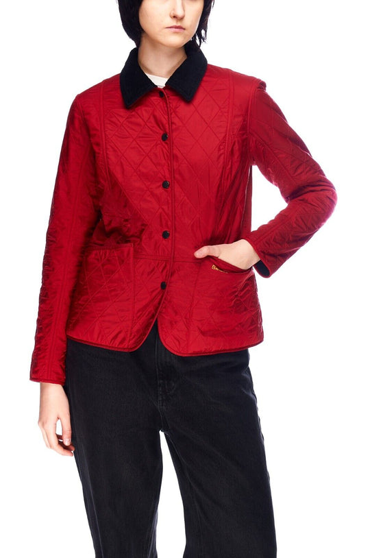 BARBOUR Winter Liddesdale Polarquilt Jacket Red Women's Size UK 10 US 6