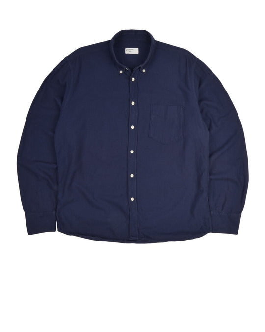 UNIVERSAL WORKS Shirt Navy Cotton Men's Button Down Size L