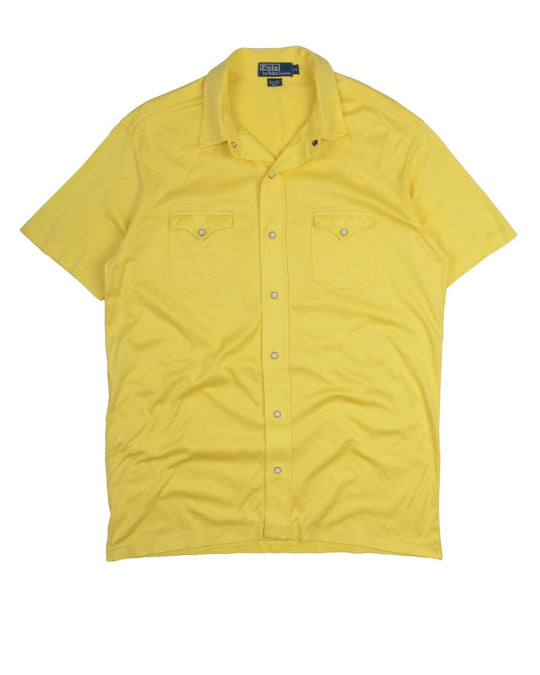 POLO RALPH LAUREN Shirt Yellow Cotton Men's Button Up Size XL