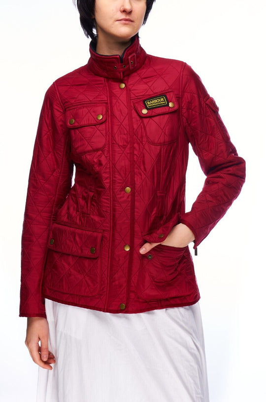 BARBOUR International Polarquilt Jacket Red Women's Size 6 US / 10 UK / 36