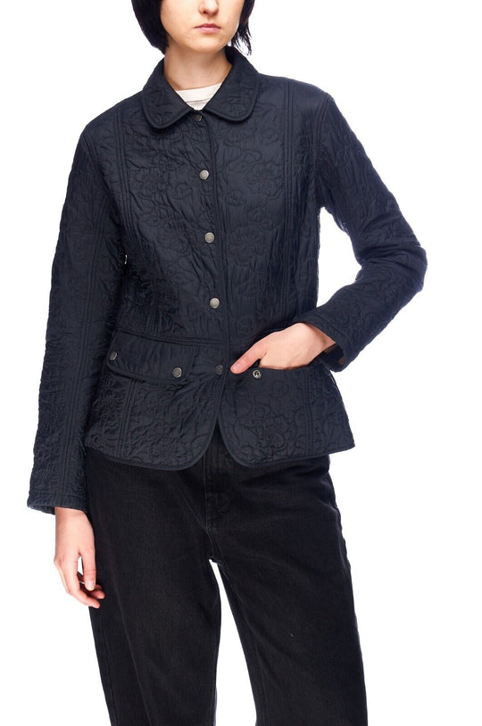 BARBOUR Fauna Quilt Jacket Black Women's Size UK 10 / US 6