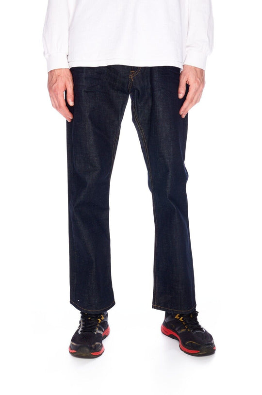 FAT FACE Jeans Navy Denim Cotton Men's Straight Leg Button Fly Size 32 / S