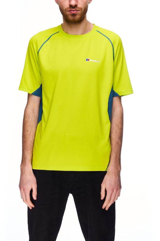 BERGHAUS Argentium T-Shirt Yellow Men's Short Sleeve Tee Size S