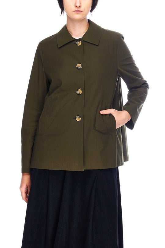 HARRIS WHARF London Jacket Khaki Green Nylon Women's Size 44 IT