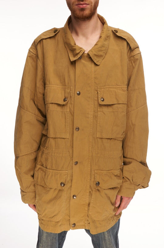 POLO RALPH LAUREN Military Jacket Beige Cotton Men's Multipocket Size 2XB