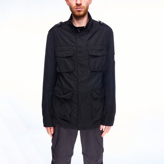 BALDESSARINI Jacket Black Men's Multipocket Coat Size 52