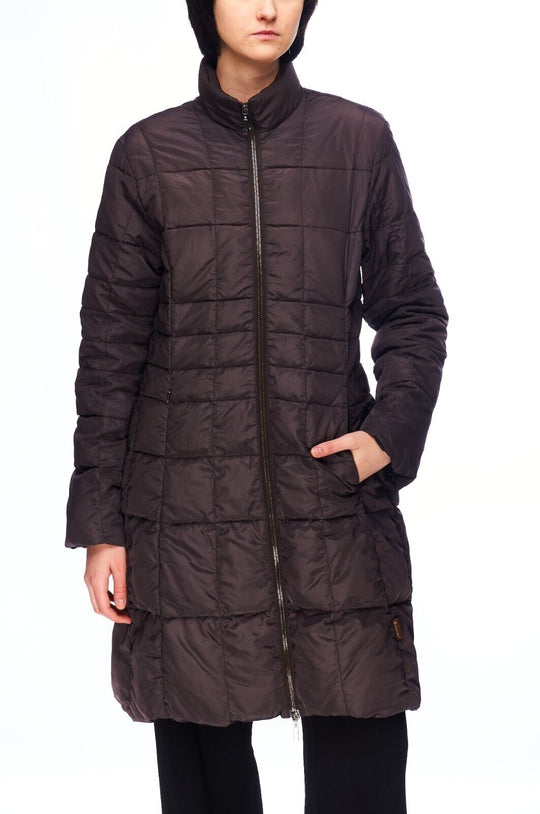 MONCLER Quilt Jacket Brown Women's Down Puffer Coat Size 3