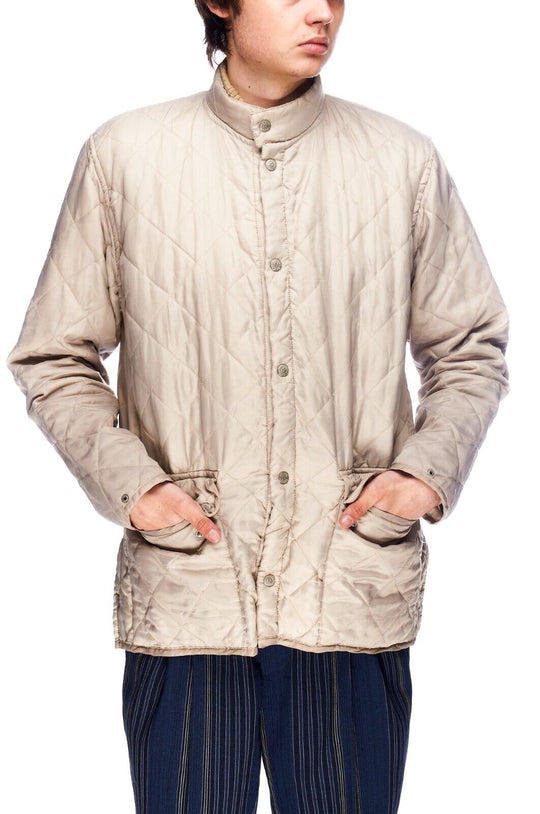 Vintage BELSTAFF Ivory Beige Mens Quilted Jacket Size M