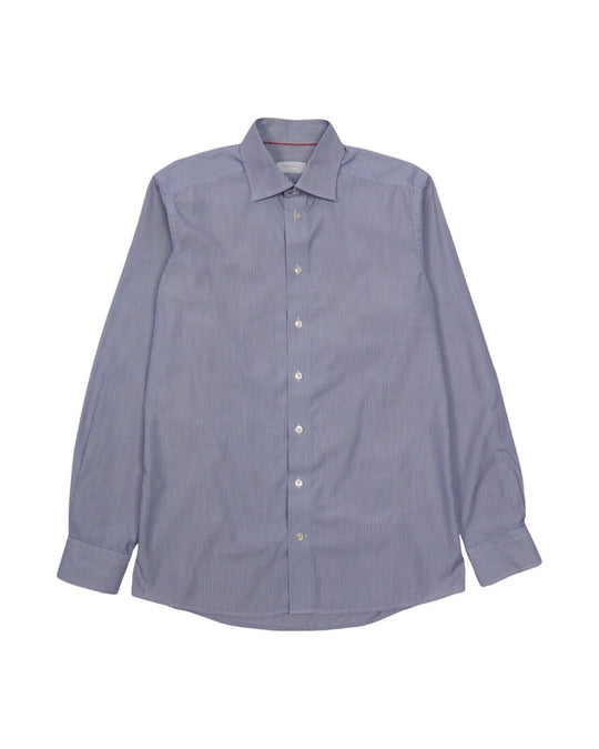 ETON Dress Shirt Blue Striped Cotton Men's Slim Fit Size 40 / 15.5
