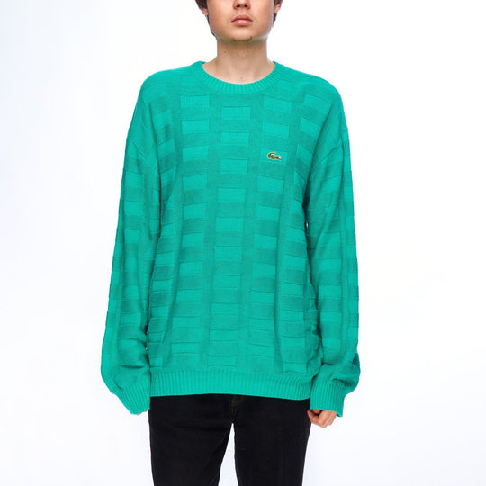 Vintage LACOSTE Sweater Turquoise Green Cotton Crew Neck Jumper Size 6