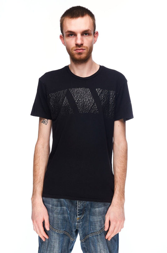 ARMANI EXCHANGE T-Shirt Black Men's Big Logo Tee Size M