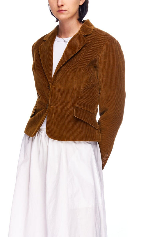 D&G DOLCE & GABBANA Blazer Jacket Brown Corduroy Cotton Women's Size S