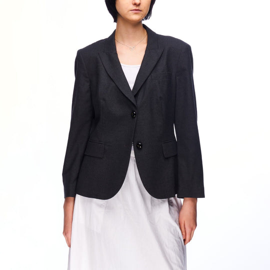 RED VALENTINO Blazer Jacket Grey Wool Women's Two Buttons Size 48