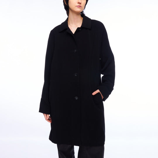 LONDON FOG Overcoat Black Women's Long Jacket Size L