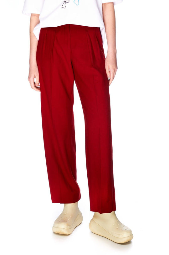 MAX MARA Dress Pants Red Women's Wide Leg Size ~S