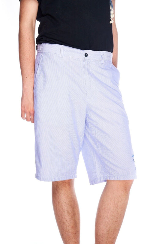 PAUL & SHARK Yachting Shorts Blue White Striped Cotton Men's Size 34 USA / 50 IT