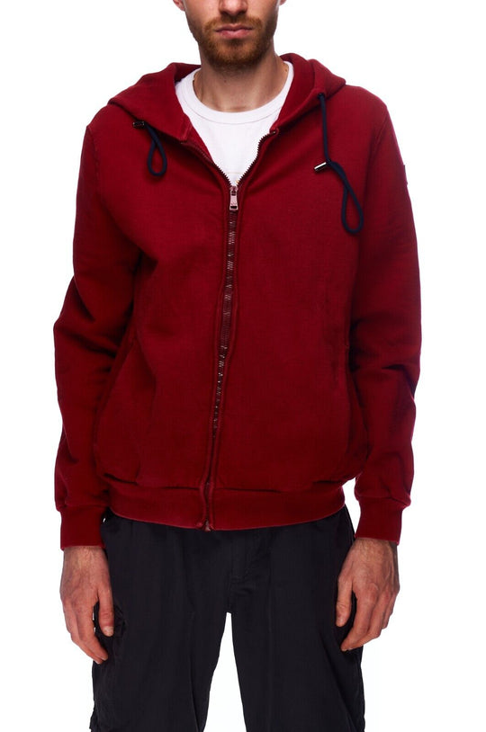 PAUL & SHARK Yachting Full Zip Hoodie Red Cotton Men's Jumper Size XL