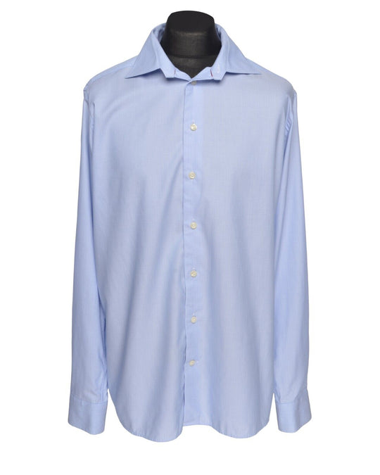 ETON Dress Shirt White Blue Print Cotton Men's Button Up Size 43 / 17
