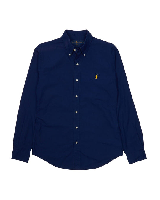 RALPH LAUREN Oxford Shirt Blue Cotton Men's Longsleeve Sleeve Size M