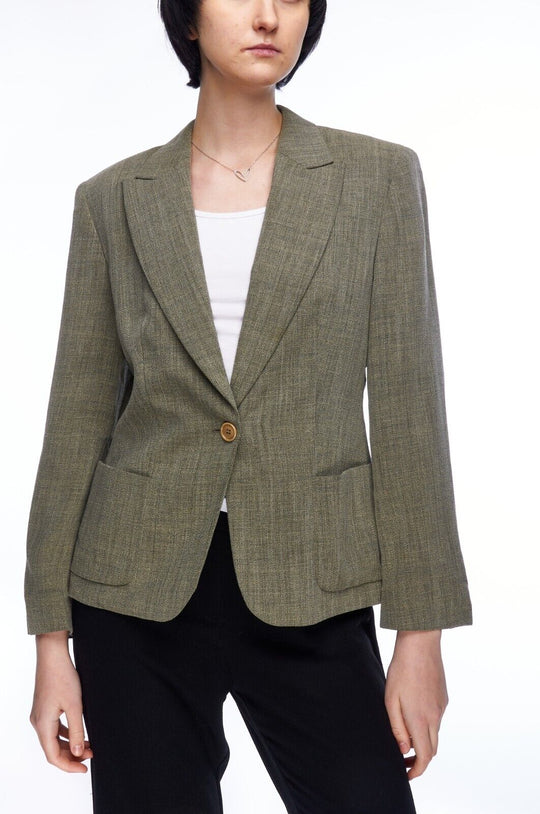 MAX MARA Blazer Jacket Gray Wool Women's Sport Coat Size 8 US / 10 UK / 42 IT