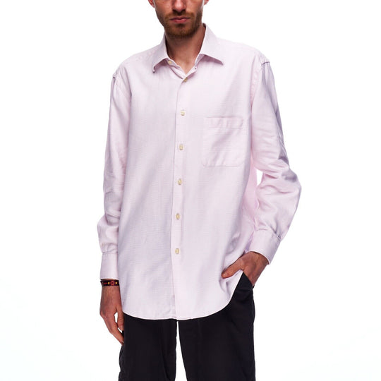 PAL ZILERI Dress Shirt Pink Cotton Men's Button Up Size 41 / 16