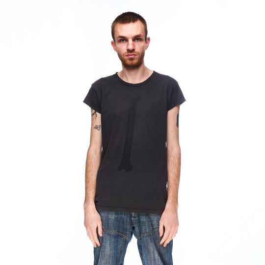 ACNE JEANS T-Shirt Grey Cotton Men's Short Sleeve Tee Size M