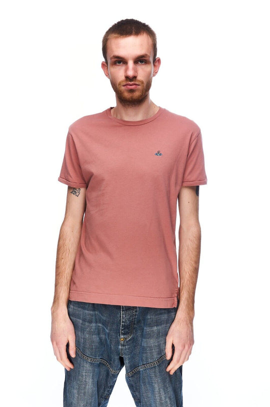 VIVIENNE WESTWOOD T-Shirt Pink Cotton Men's Short Sleeve Tee Size M