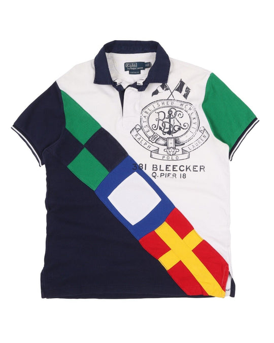 POLO RALPH LAUREN Polo Shirt Multicolor Cotton Men's Bleecker Custom Fit Size M