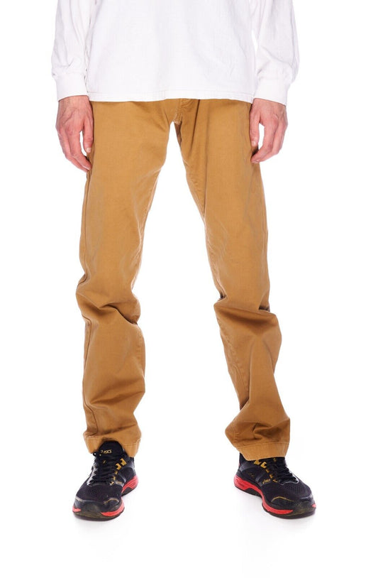 BARBOUR Chino Pants Beige Cotton Men's Straight Leg Trousers Size 32 x 34
