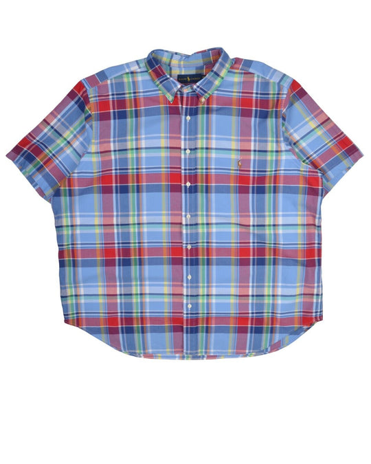 RALPH LAUREN Shirt Multicolor Check Cotton Men's Button Down Size 2XB