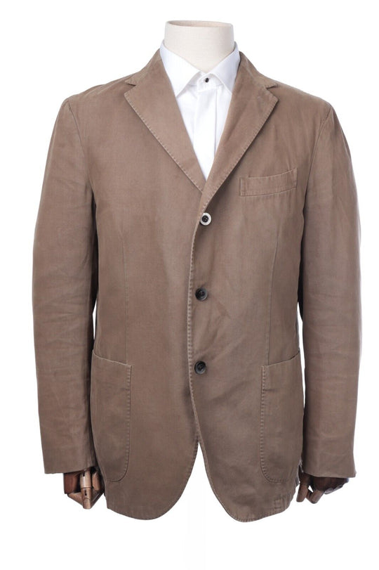 BOGLIOLI Blazer Brown Cotton Men's Sport Coat Jacket Size 54